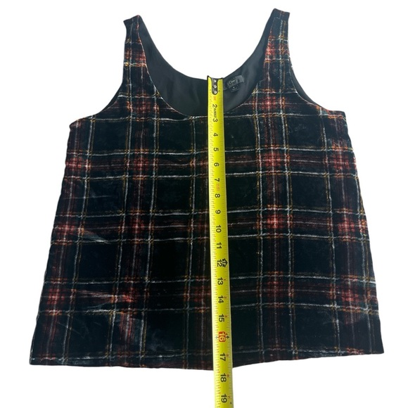 J Crew  Stewart Tartan Plaid Velvet Tank Top size 4 - Picture 6 of 7